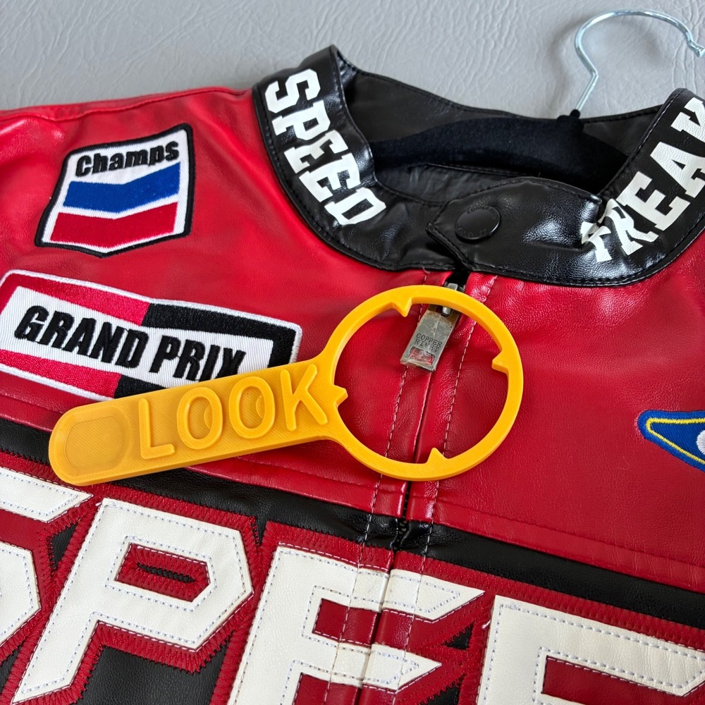 NWT Copper Rivet Moto Biker Racing Jacket Men's Small Read Blemished Never worn. - Picture 10 of 16
